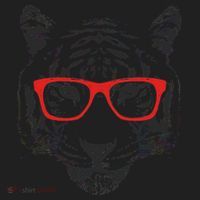 Portrait of Tiger With Glasses Women's Sweatshirt thumb 2