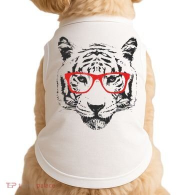 Portrait of Tiger With Glasses Doggie Tank