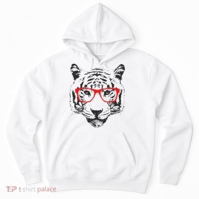 Portrait of Tiger With Glasses Hoodie