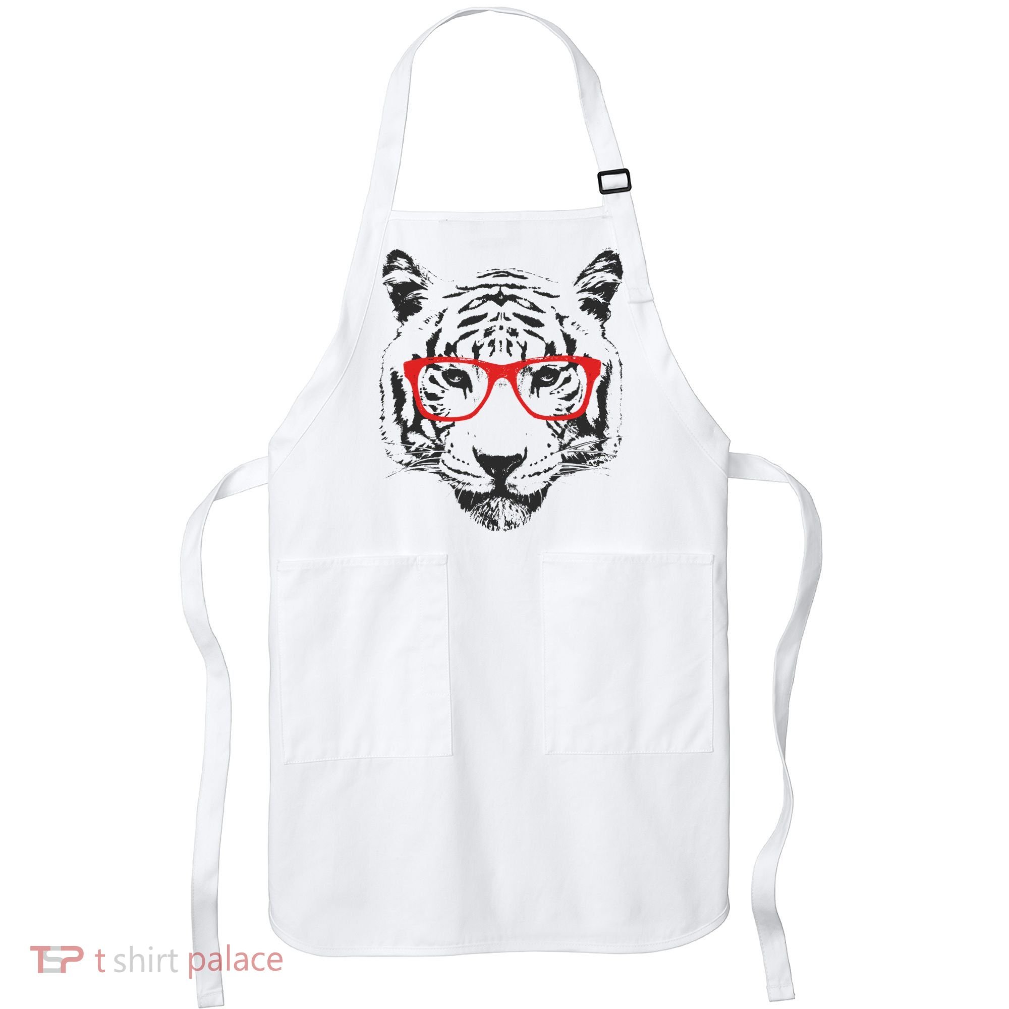 Portrait of Tiger With Glasses Apron