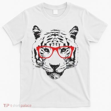 Portrait of Tiger With Glasses T-Shirt