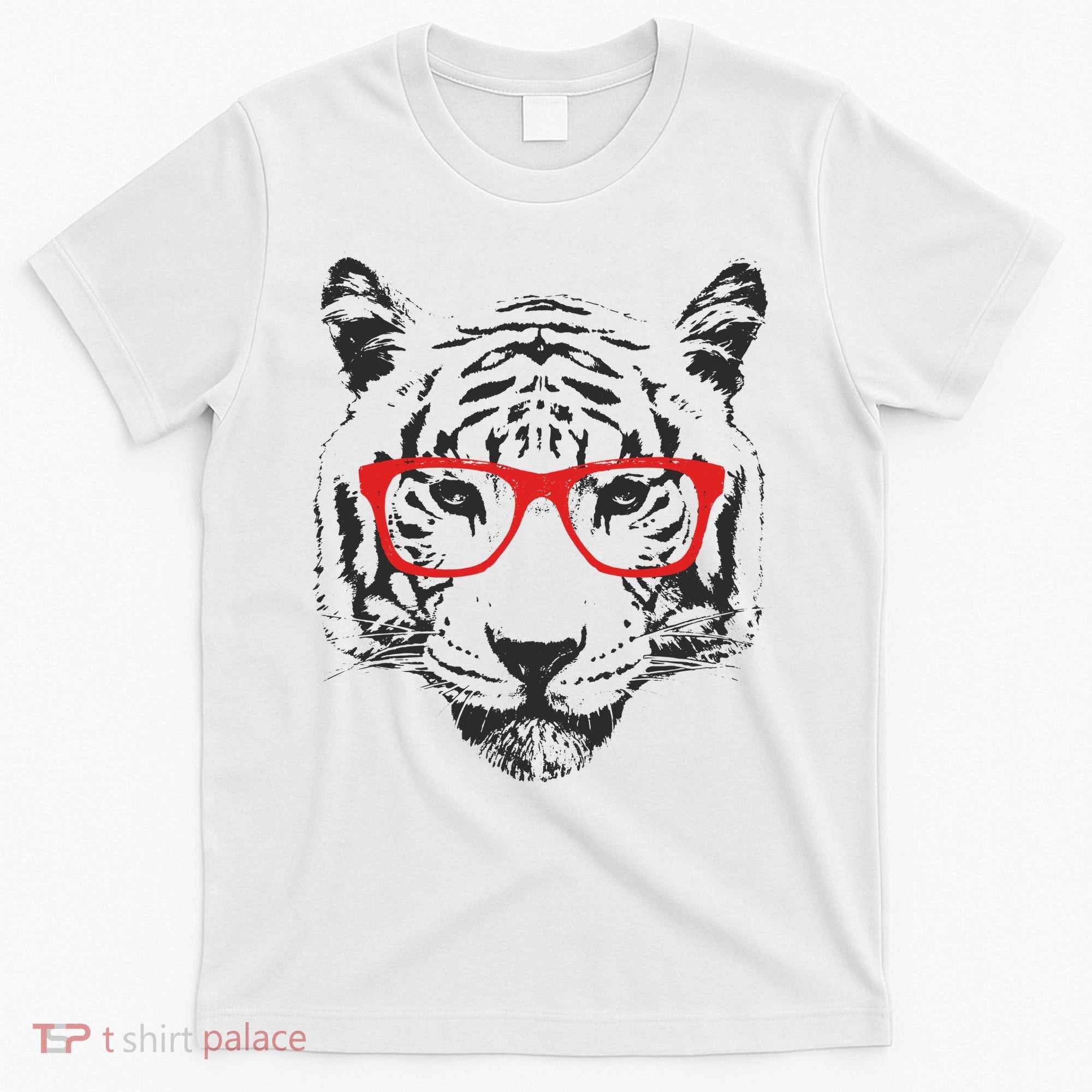 Portrait of Tiger With Glasses T-Shirt