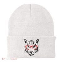 Portrait of Tiger With Glasses Beanie thumb 0