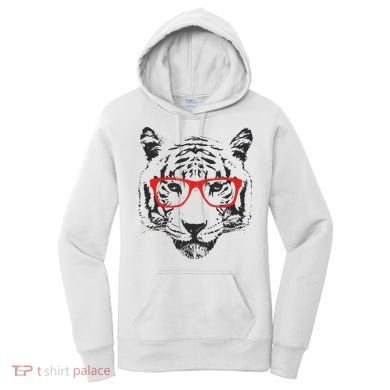 Portrait of Tiger With Glasses Women's Hoodie