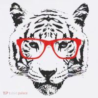 Portrait of Tiger With Glasses Women's Tank Top thumb 5