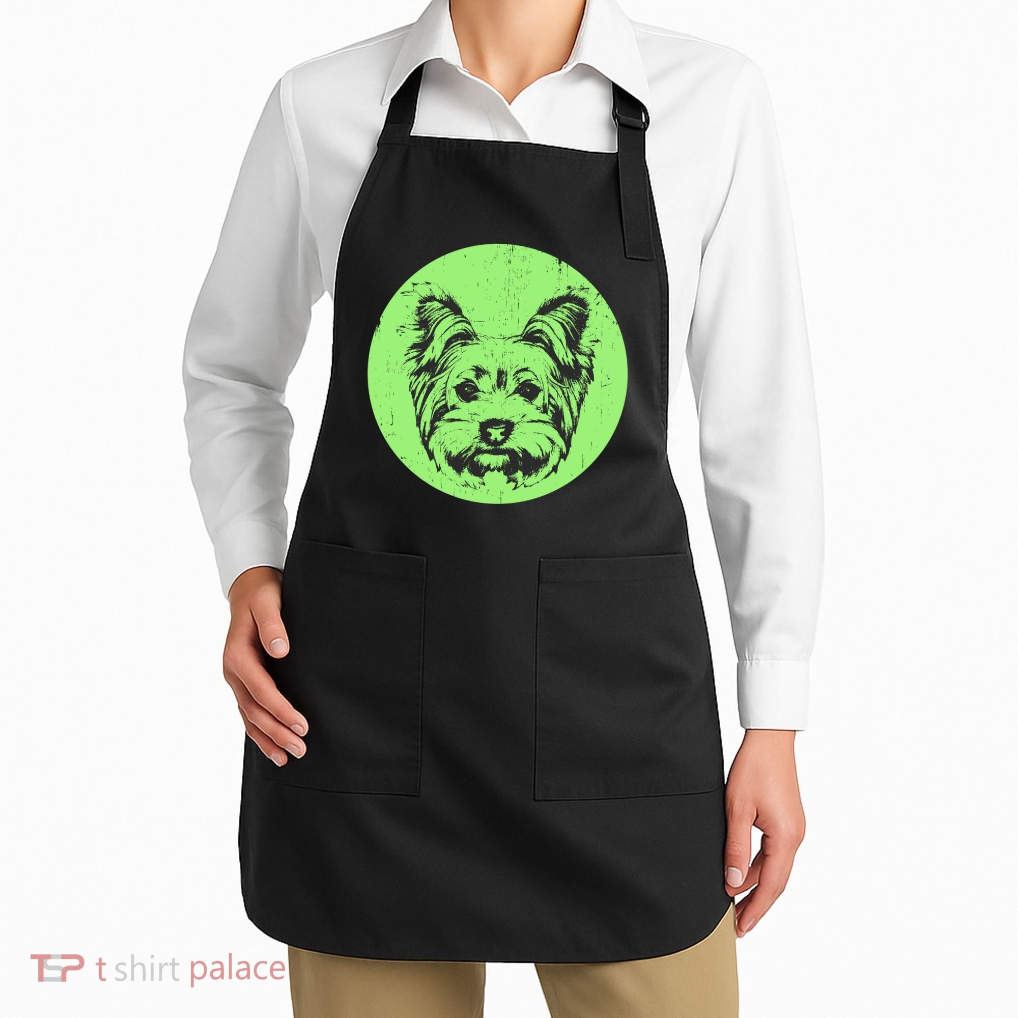 Portrait of Yorkshire Terrier Dog Apron