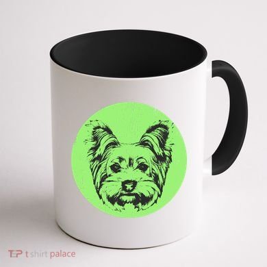 Portrait of Yorkshire Terrier Dog Coffee Mug back