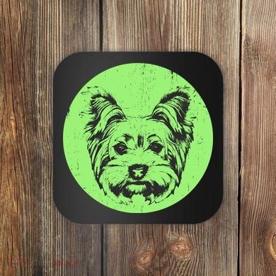 Portrait of Yorkshire Terrier Dog Coaster