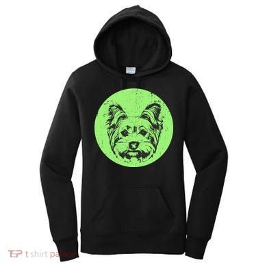 Portrait of Yorkshire Terrier Dog Women's Hoodie