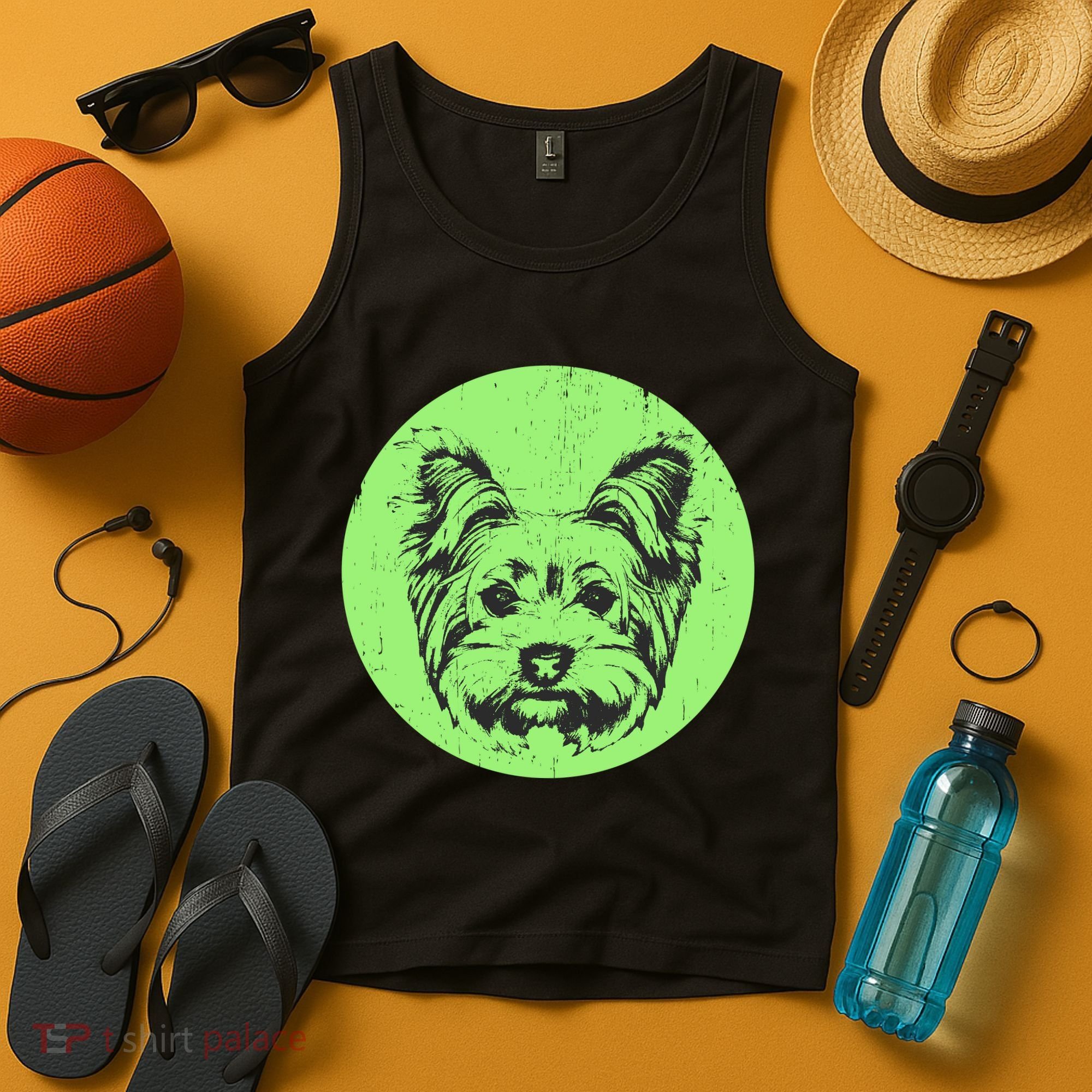 Portrait of Yorkshire Terrier Dog Tank Top