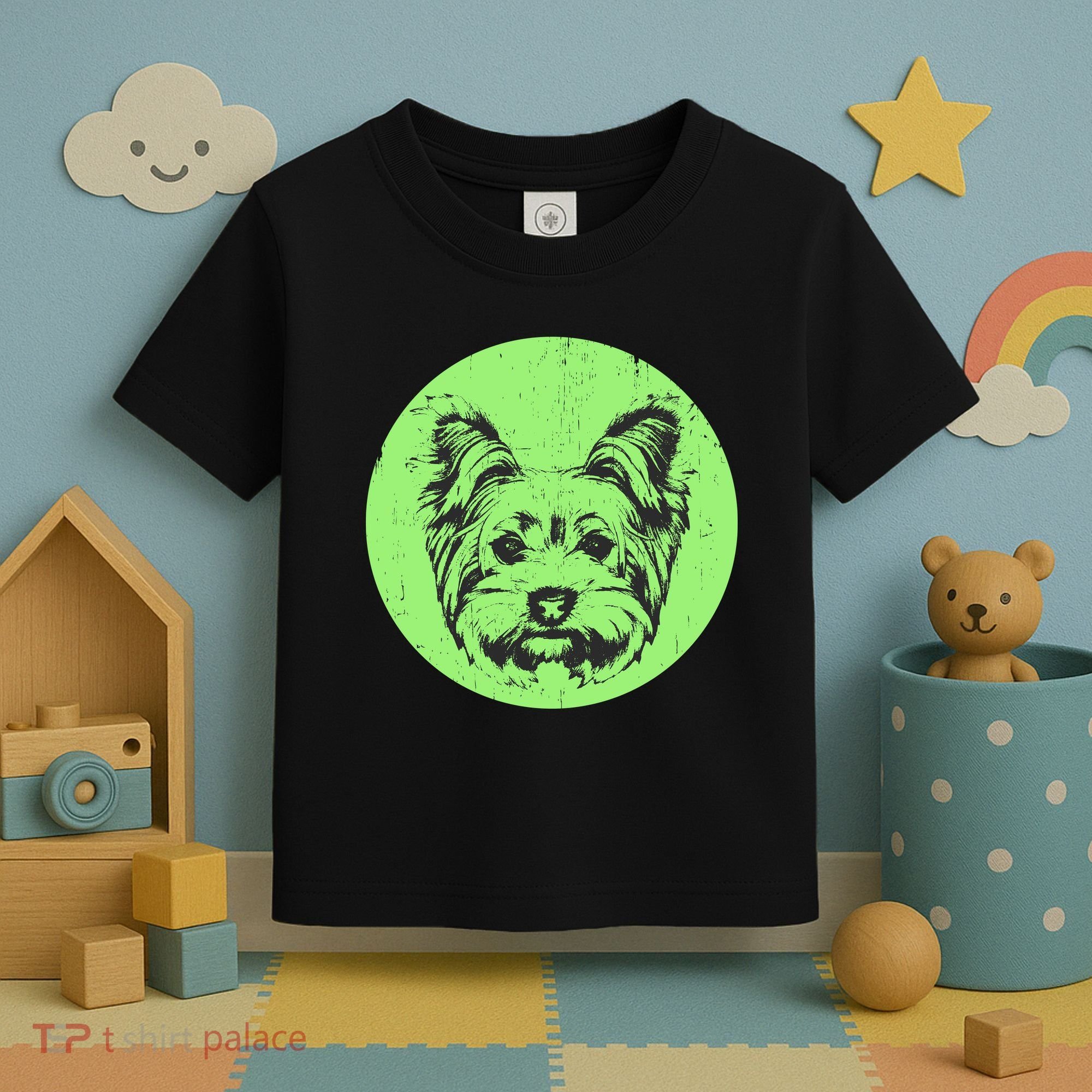 Portrait of Yorkshire Terrier Dog Toddler T-Shirt