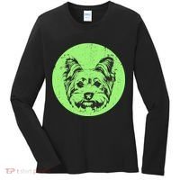 Portrait of Yorkshire Terrier Dog Women's Long Sleeve Shirt thumb 0