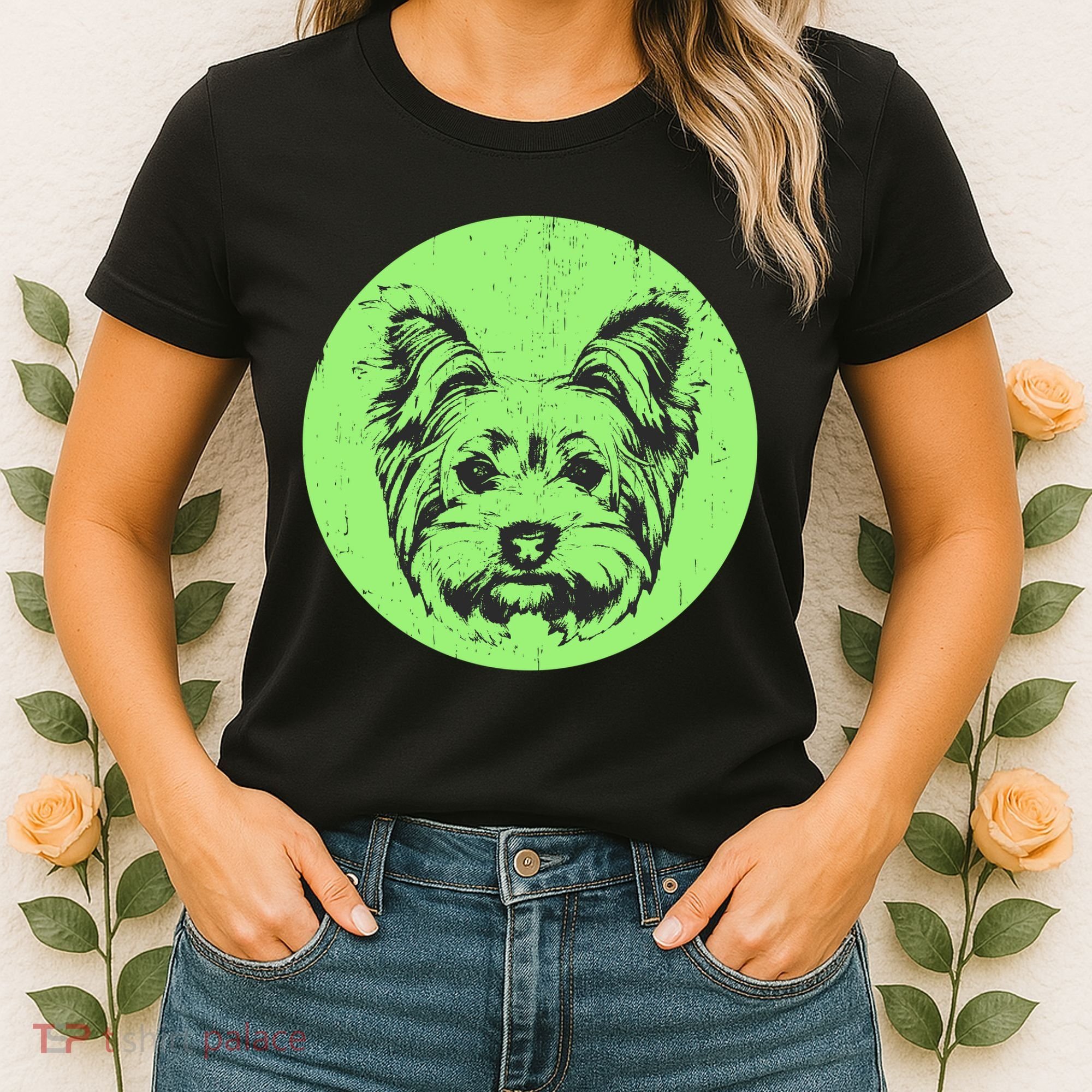 Portrait of Yorkshire Terrier Dog Women's T-Shirt