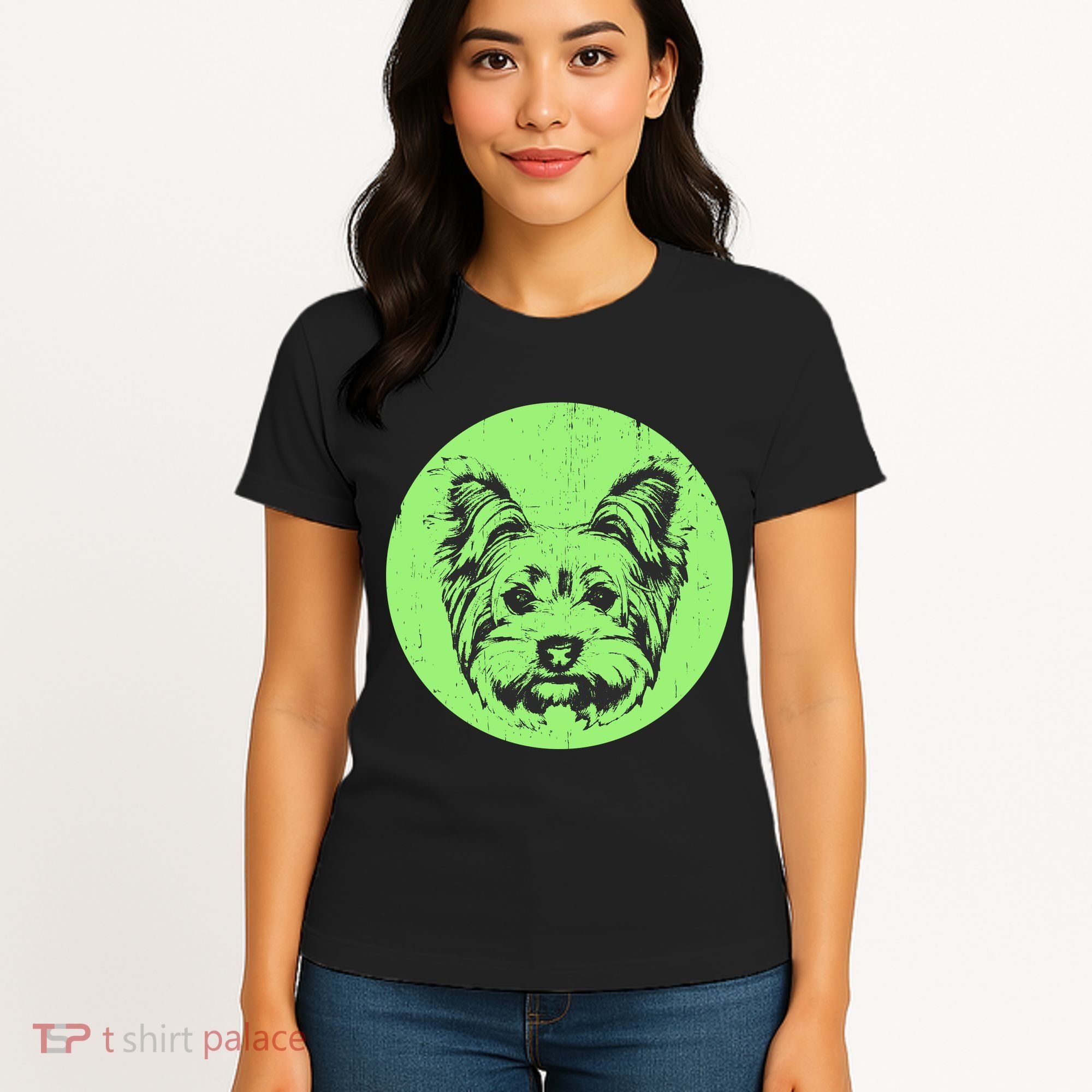 Portrait of Yorkshire Terrier Dog Women's T-Shirt