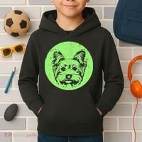Portrait of Yorkshire Terrier Dog Kids Hoodie thumb 2