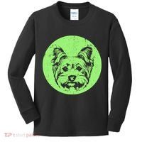 Portrait of Yorkshire Terrier Dog Kids Long Sleeve Shirt thumb 0