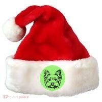 Portrait of Yorkshire Terrier Dog Santa Hat thumb 0