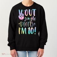 Peace Out Single Digits I'm 10 Year Old 10th Birthday Girl Women's Sweatshirt thumb 0