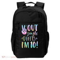 Peace Out Single Digits I'm 10 Year Old 10th Birthday Girl Backpack thumb 0