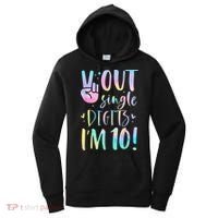 Peace Out Single Digits I'm 10 Year Old 10th Birthday Girl Women's Hoodie thumb 0