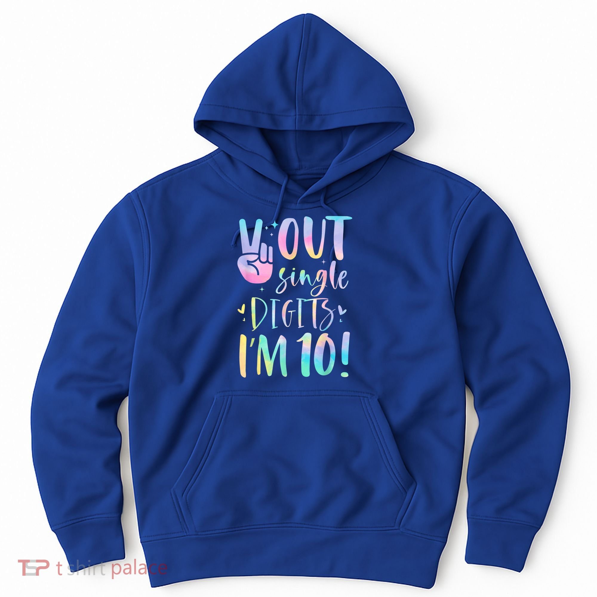 Peace Out Single Digits I'm 10 Year Old 10th Birthday Girl Hoodie