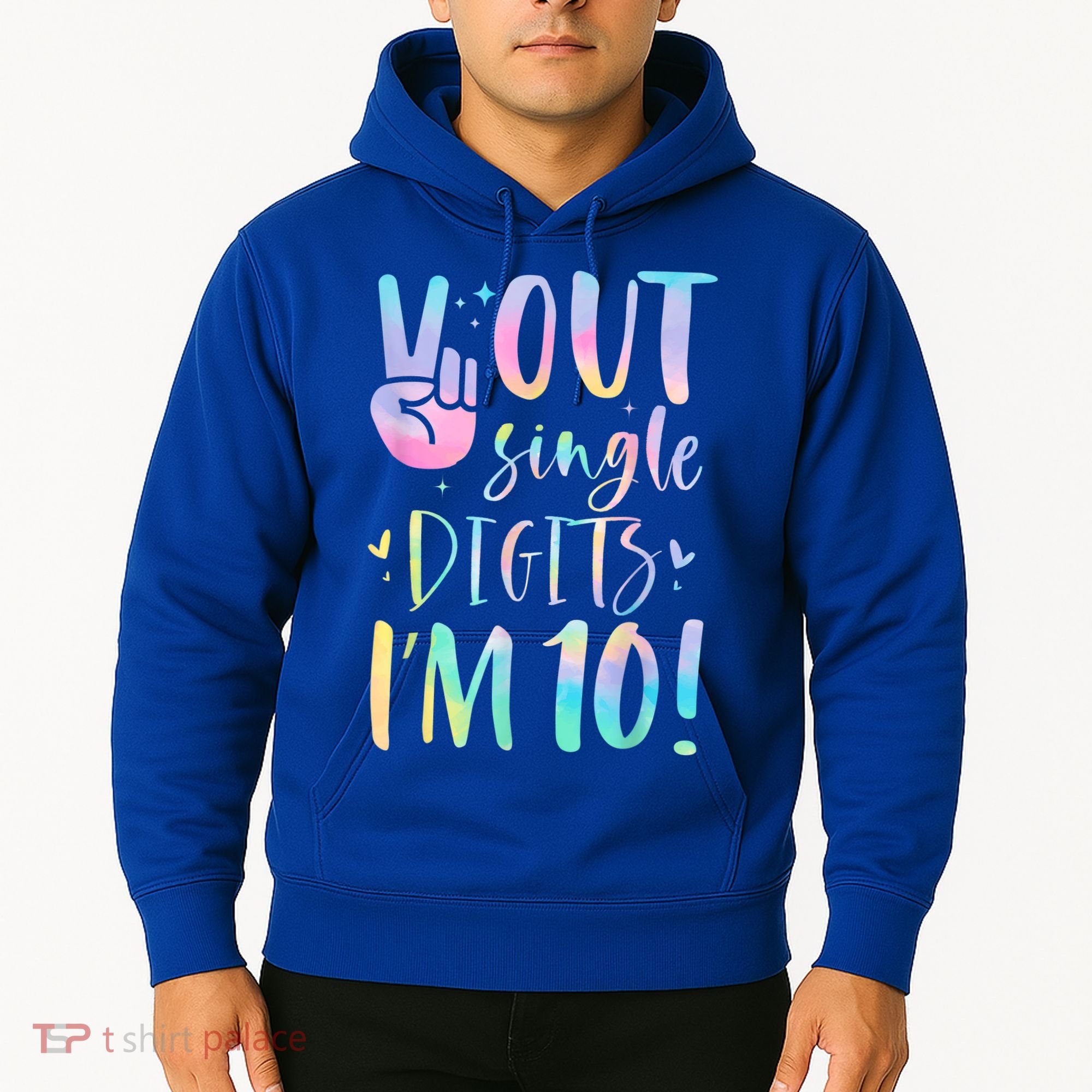 Peace Out Single Digits I'm 10 Year Old 10th Birthday Girl Hoodie