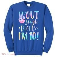 Peace Out Single Digits I'm 10 Year Old 10th Birthday Girl Sweatshirt thumb 0
