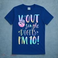 Peace Out Single Digits I'm 10 Year Old 10th Birthday Girl T-Shirt thumb 5