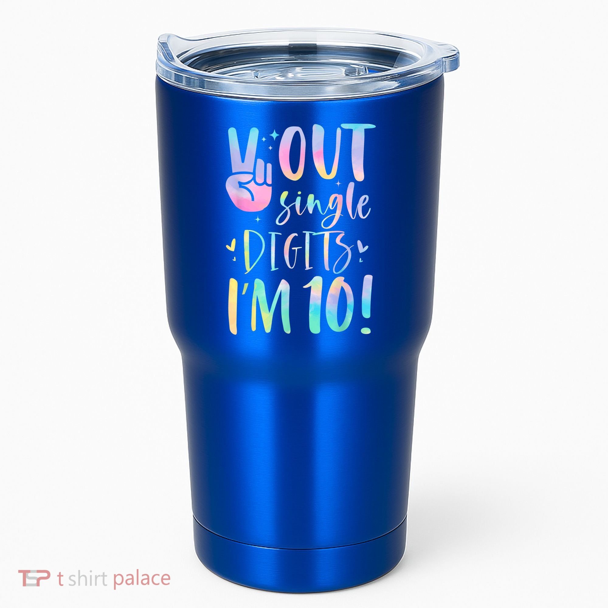 Peace Out Single Digits I'm 10 Year Old 10th Birthday Girl Tumbler