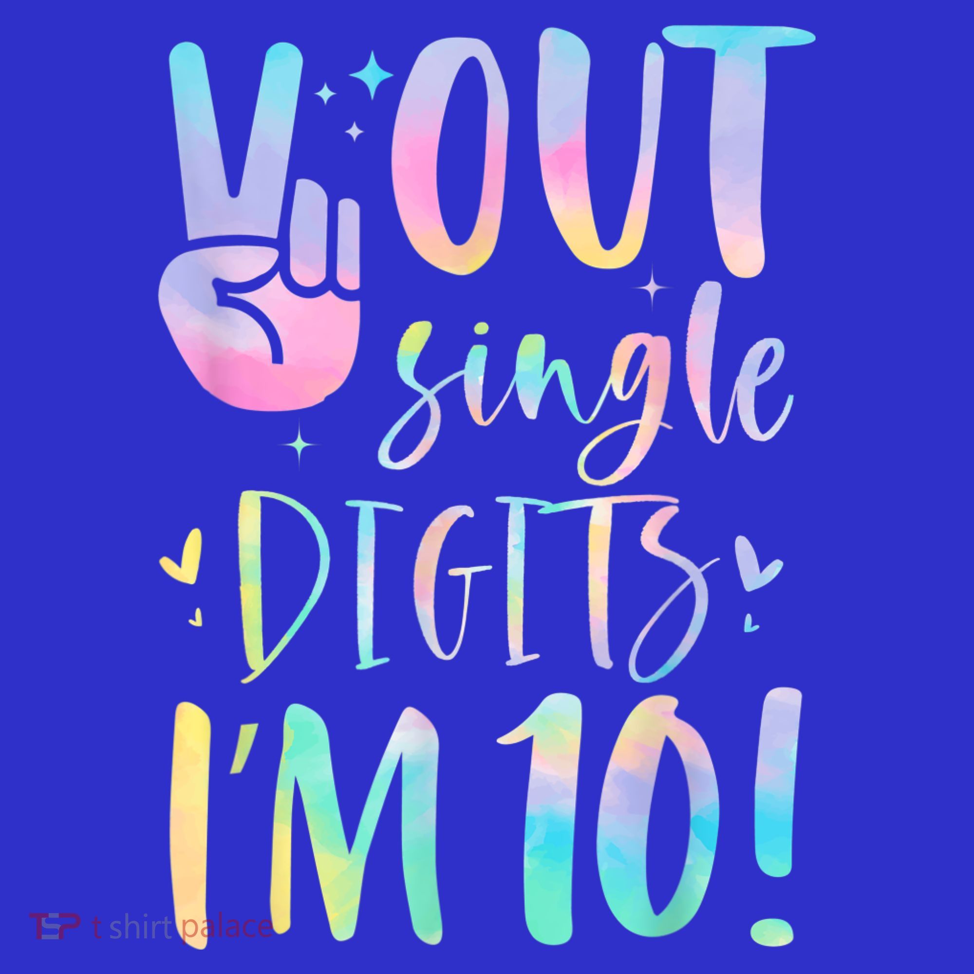 Peace Out Single Digits I'm 10 Year Old 10th Birthday Girl Women's Tank Top