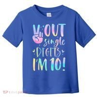 Peace Out Single Digits I'm 10 Year Old 10th Birthday Girl Toddler T-Shirt thumb 0