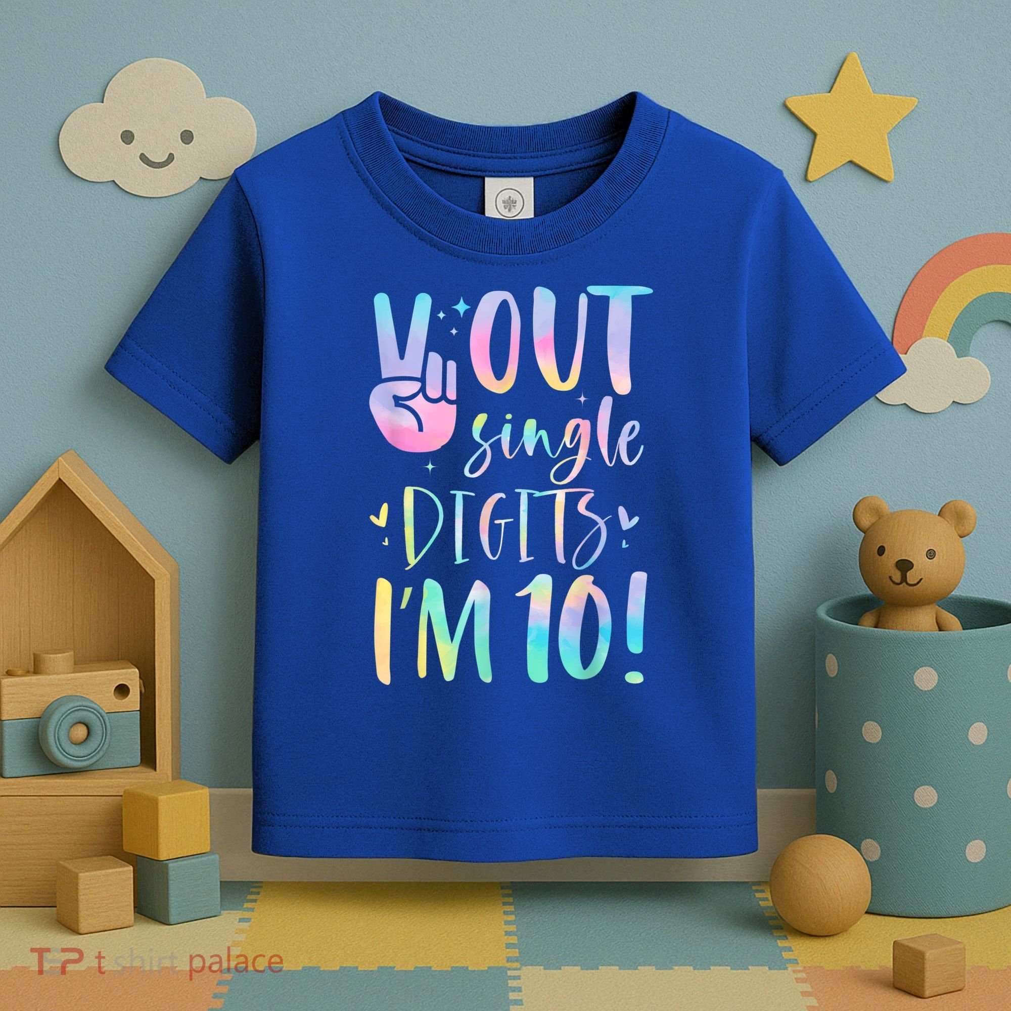 Peace Out Single Digits I'm 10 Year Old 10th Birthday Girl Toddler T-Shirt