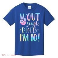 Peace Out Single Digits I'm 10 Year Old 10th Birthday Girl Kids T-Shirt thumb 0