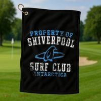 Property Of Shiverpool Surf Club Antarctica Golf Towel thumb 1