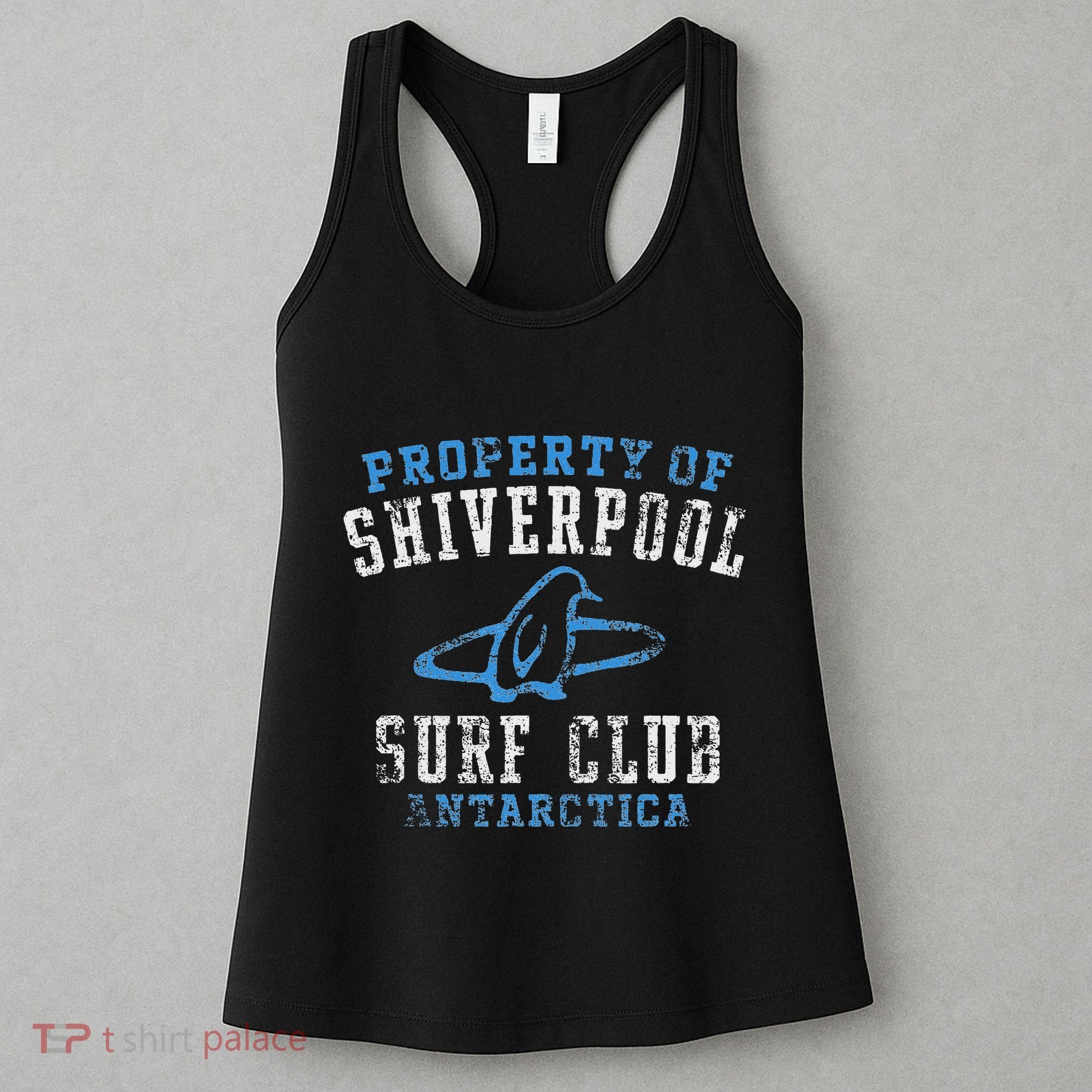 Property Of Shiverpool Surf Club Antarctica Distressed Women's Tank Top