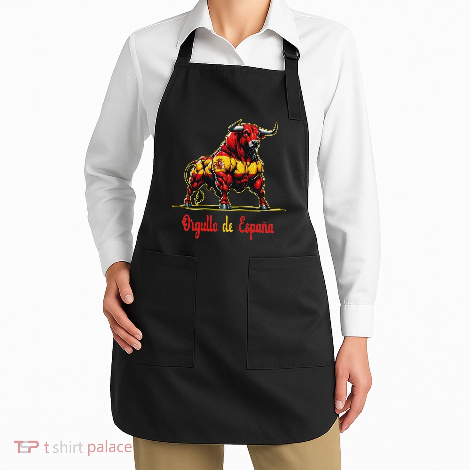 Pride Of Spain Bull Flags EspañOl Pamplona Apron