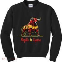 Pride Of Spain Bull Flags EspañOl Pamplona Kids Sweatshirt thumb 0