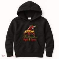 Pride Of Spain Bull Flags EspañOl Pamplona Kids Hoodie thumb 0