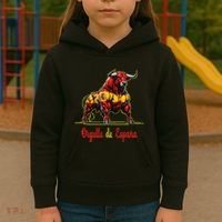 Pride Of Spain Bull Flags EspañOl Pamplona Kids Hoodie thumb 3