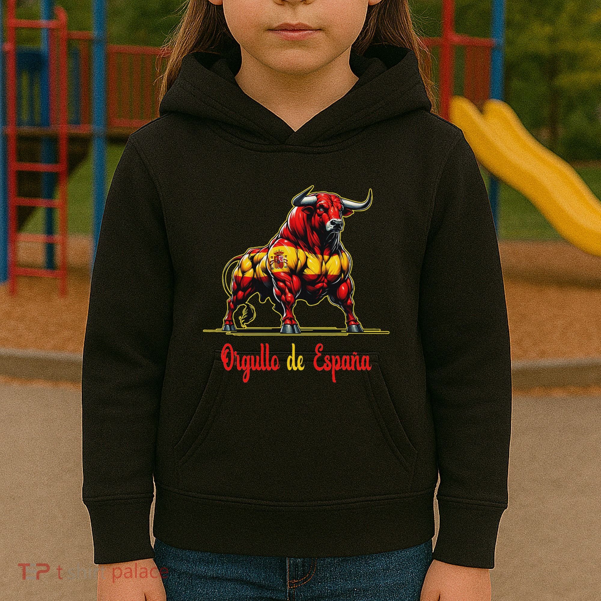 Pride Of Spain Bull Flags EspañOl Pamplona Kids Hoodie