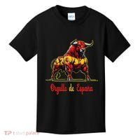 Pride Of Spain Bull Flags EspañOl Pamplona Kids T-Shirt thumb 0