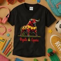 Pride Of Spain Bull Flags EspañOl Pamplona Kids T-Shirt thumb 3