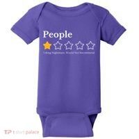 People One Star Fucking Nightmare Would Not Recommend Baby Bodysuit thumb 0