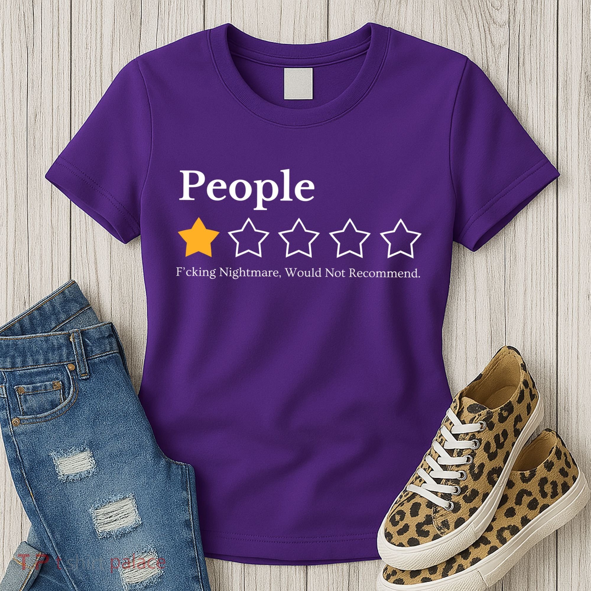 People One Star Fucking Nightmare Would Not Recommend Women's T-Shirt