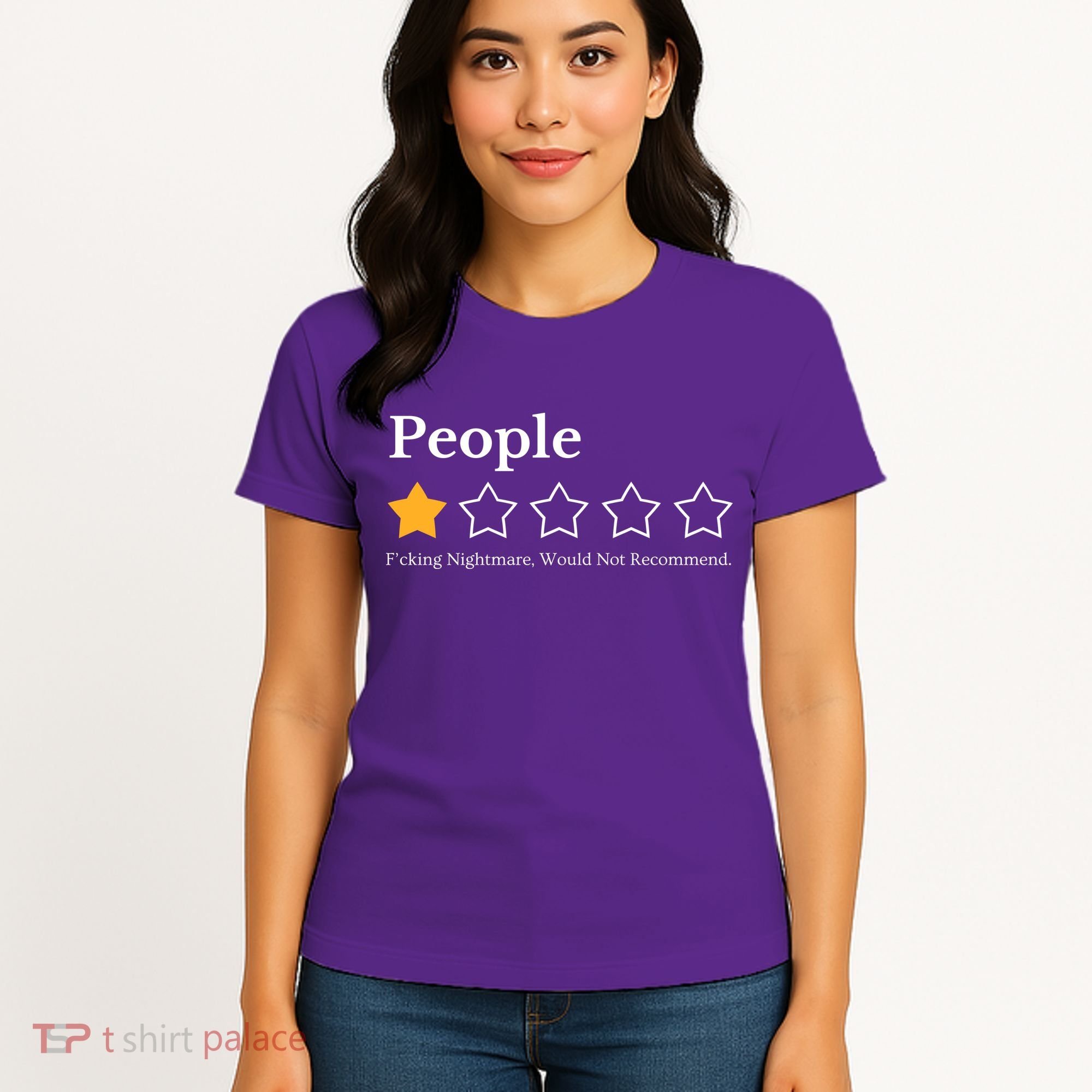 People One Star Fucking Nightmare Would Not Recommend Women's T-Shirt