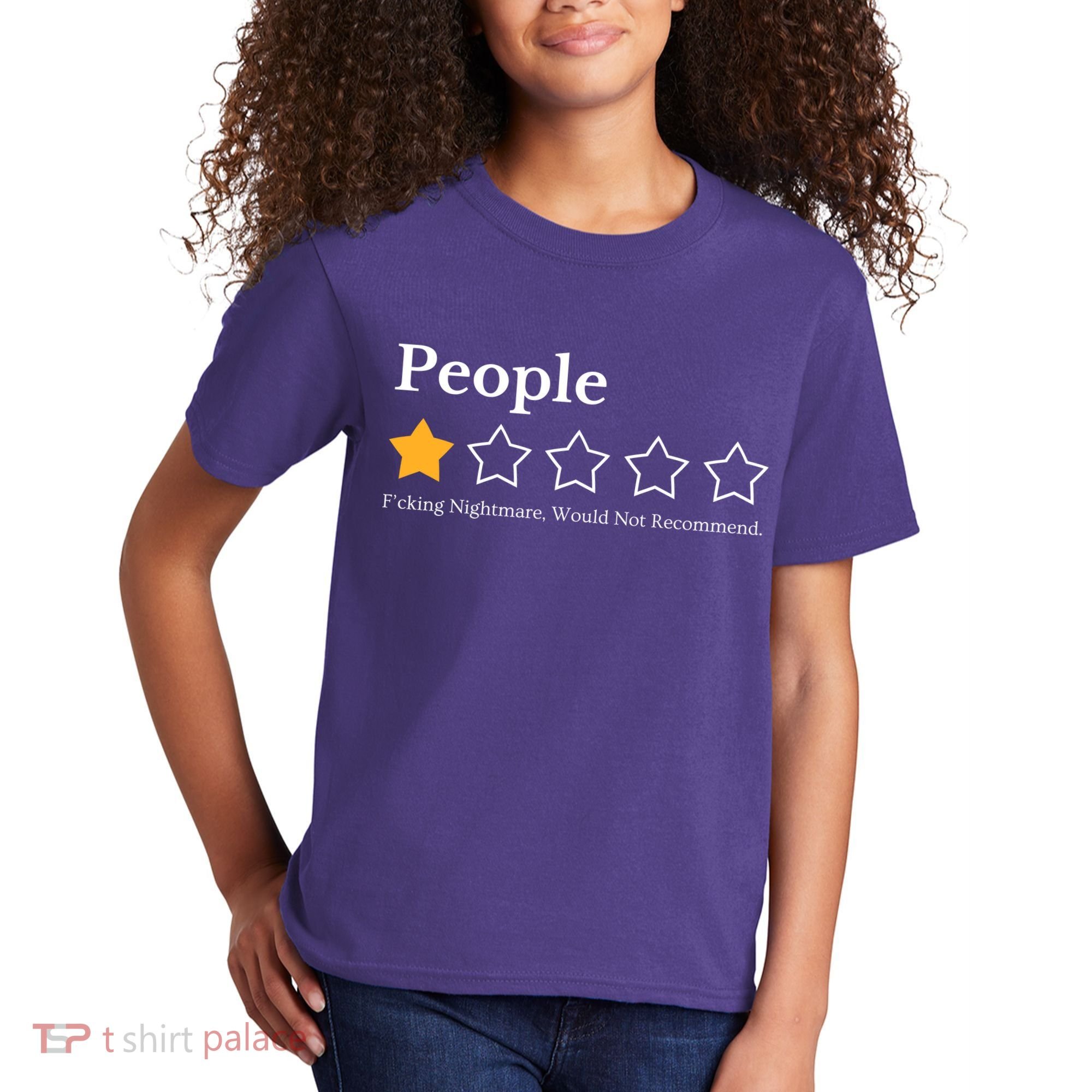 People One Star Fucking Nightmare Would Not Recommend Kids T-Shirt