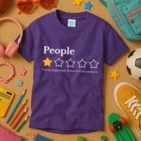 People One Star Fucking Nightmare Would Not Recommend Kids T-Shirt thumb 3