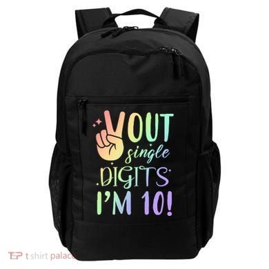 Peace Out Single Digits I'm 10 Birthday Gift Backpack