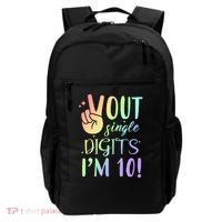 Peace Out Single Digits I'm 10 Birthday Gift Backpack thumb 0