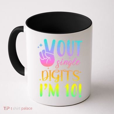 Peace Out Single Digits I'm 10 Birthday Gift Coffee Mug